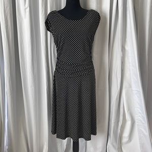 En Focus Studio Black polka dot dress Size 14.